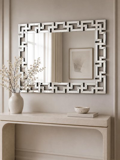 Large Rectangular Wall Mirror (Bevelled Panel, 100x70 / 120x70)