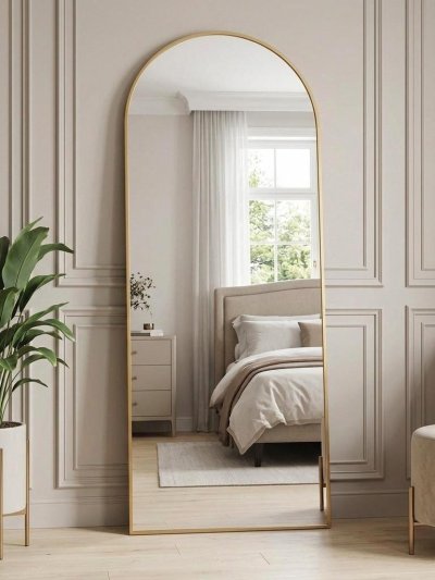 Gold Arched Full-Length Mirror (180x76cm)