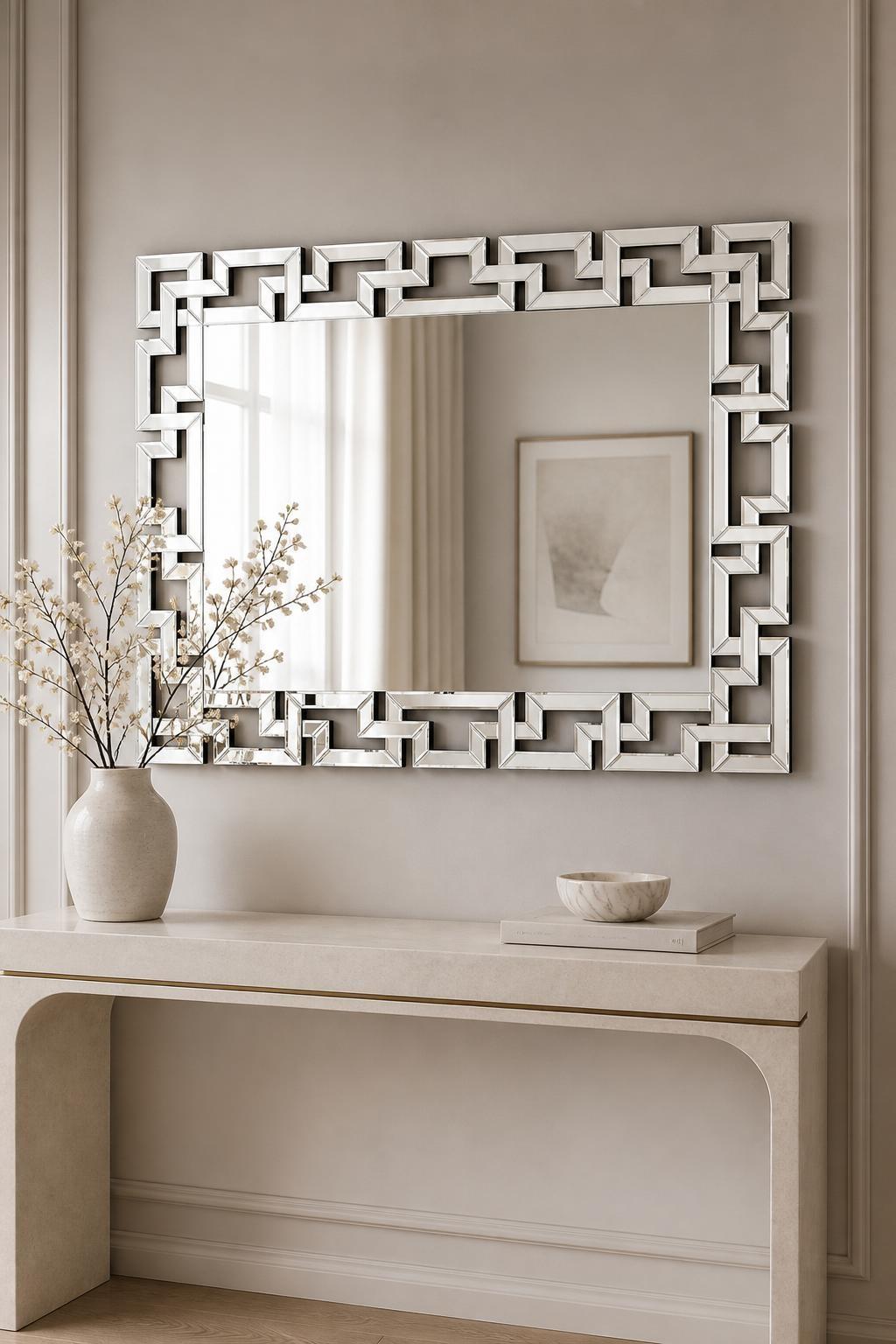 Large Rectangular Wall Mirror (Bevelled Panel, 100x70 / 120x70)