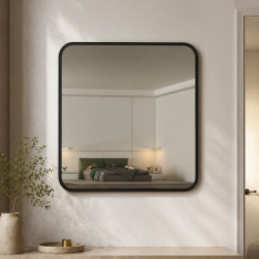 Modern Square Wall Mirror (Aluminium Frame)